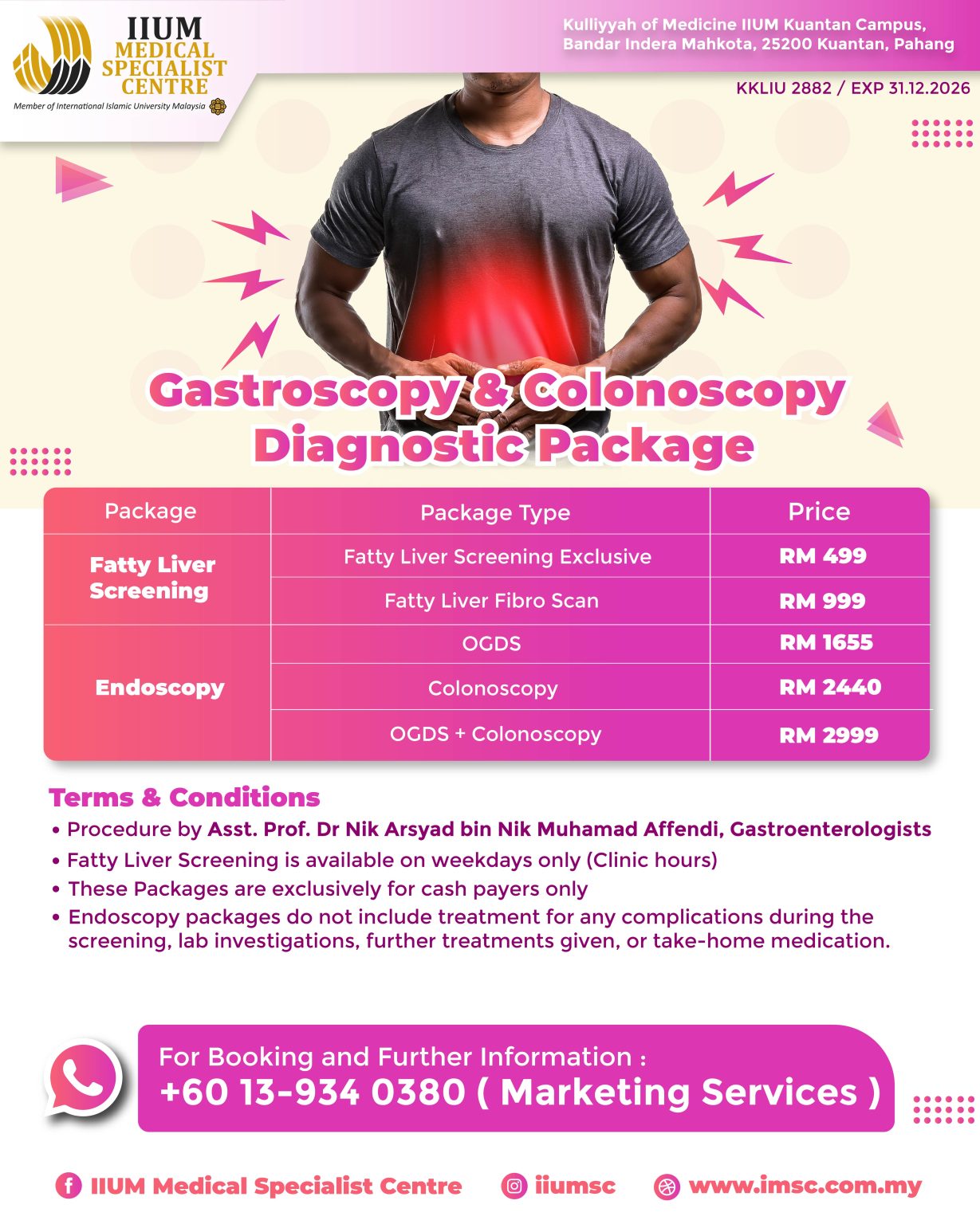 Gastroscopy & Colonoscopy Diagnostic Package